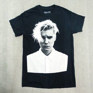 Purpose‎ Tour Graphic T-Shirt Women's Size Small Black White Justin Bieber